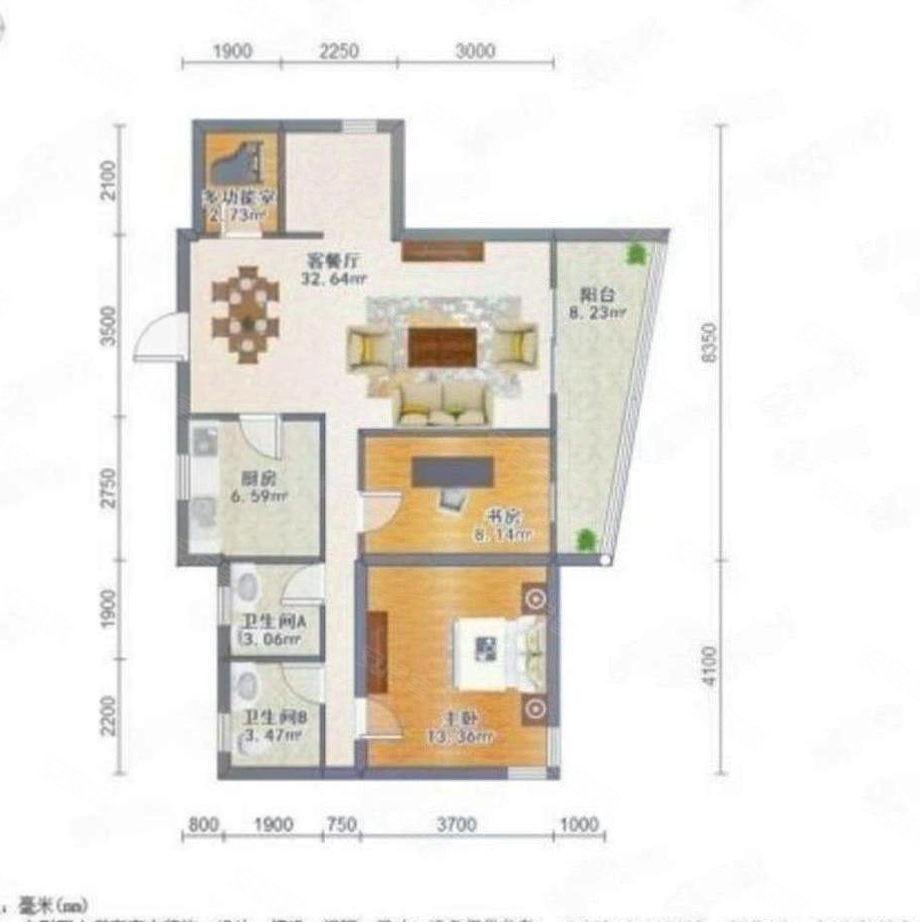 近上海新邨,中南新村,鸿艺豪苑二手房,1590万,2室2厅,2卫,122.