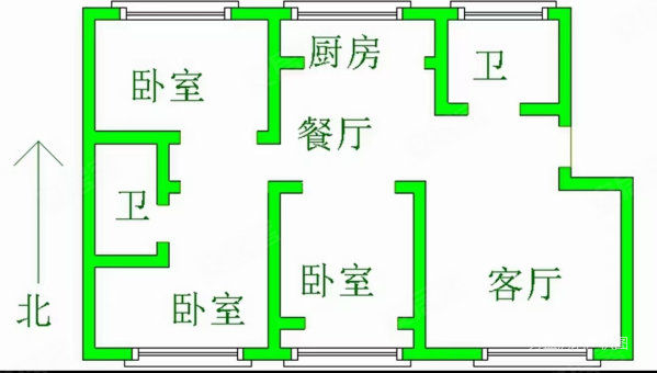 保利海公园3室2厅2卫160㎡南北90万