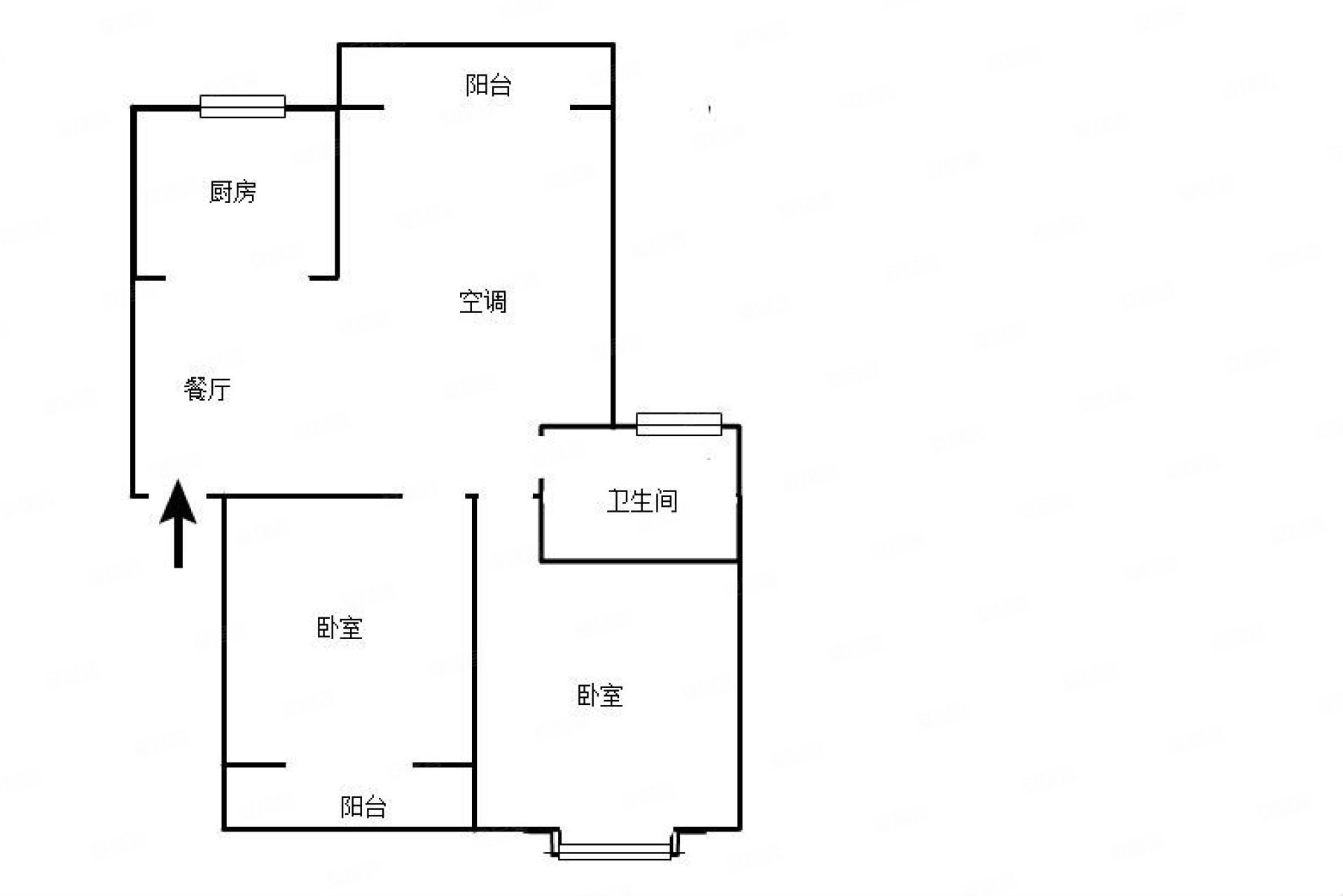 东成国际2室2厅1卫85.19㎡南28万