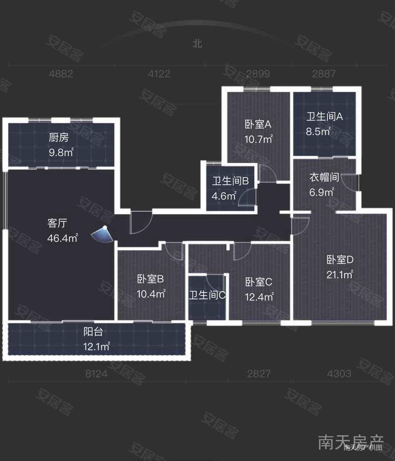 上湖城章一期精装修南北通透四开间朝南华师大