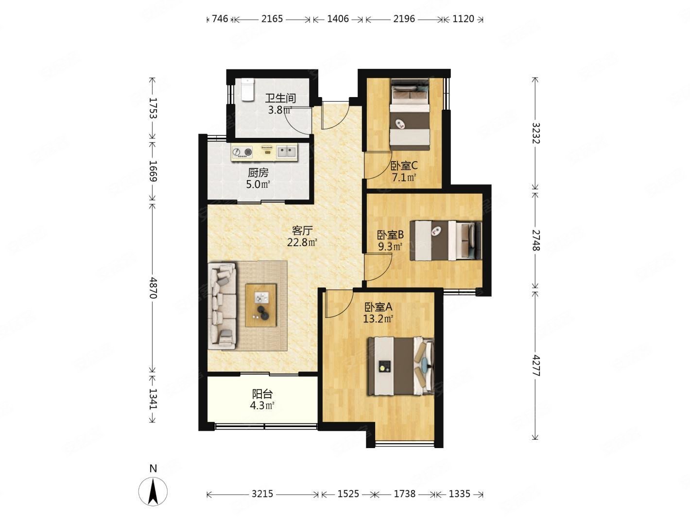 汇景和园南北通透刚需小三居临地铁满五楼层好