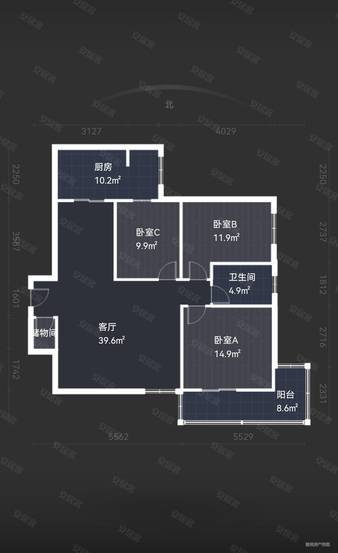 邮政住宅小区3室2厅1卫137.78㎡南北118万