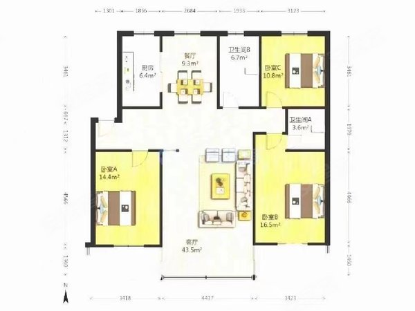 【多图】新白马公寓,北干租房,实拍整租 恒隆广场旁 新白马公寓3房2卫