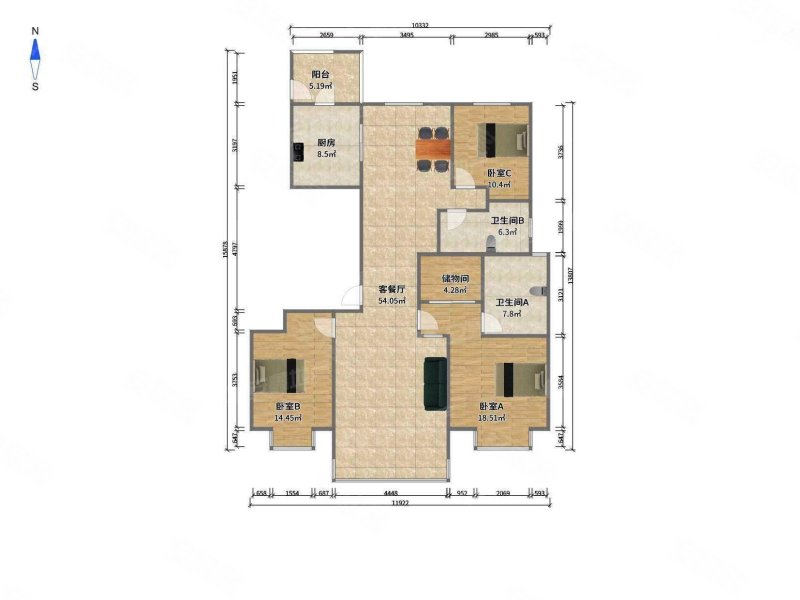 降价急售 华润半山悦景一期好房 三室两厅两卫 拎包入住