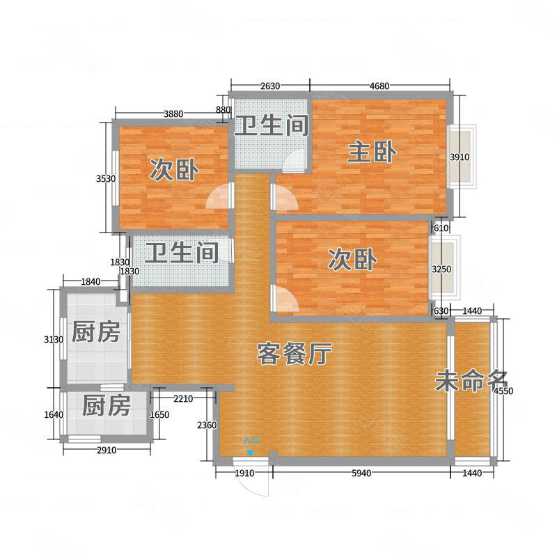 西苑小区(桓台)3室2厅1卫116㎡南北59.8万