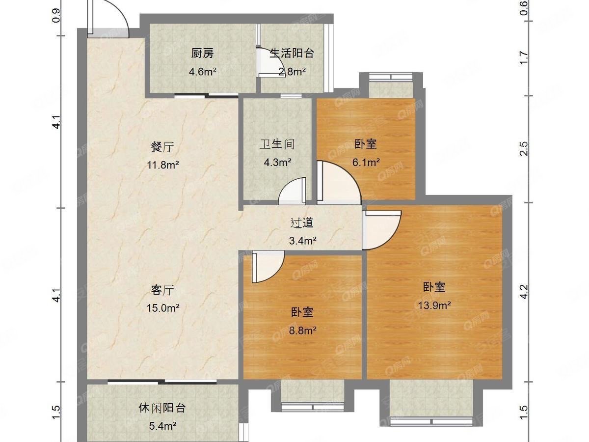 中澳滨河湾特别推荐大三房装修保养的非常好看房方便