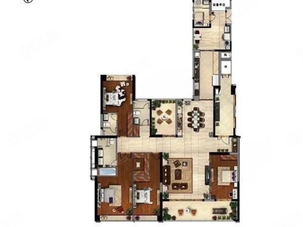 广州天河珠江新城中中海花城湾大4房2厅3卫,奢华装修,家电,封闭管理