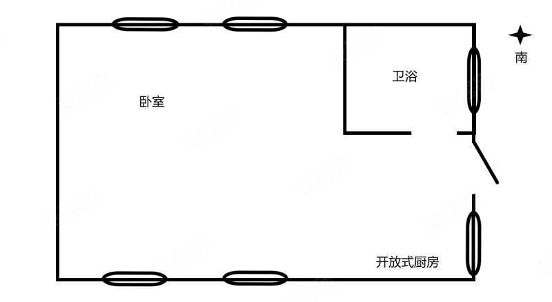 永嘉路19弄小区1室0厅1卫23.4㎡南北350万