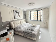 临沂兰山沂蒙路精装0中介 月付 短租 蓝湾国际振华超市，技师南院，第十中学出租房源真实图片