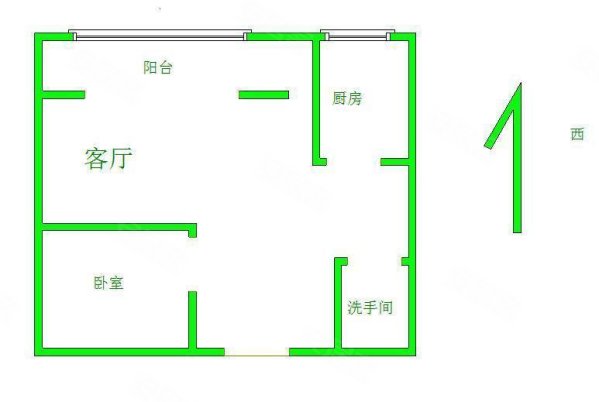 天宝华庭2室1厅1卫65.14㎡南北44万