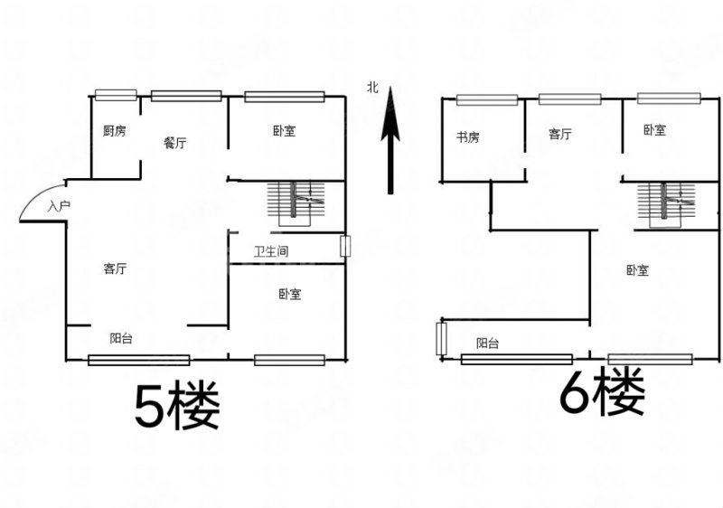 移动公司家属院5室4厅2卫300㎡南北159万