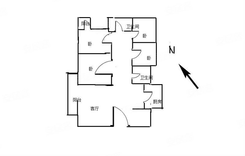 茗春苑4室2厅2卫161㎡东南140万