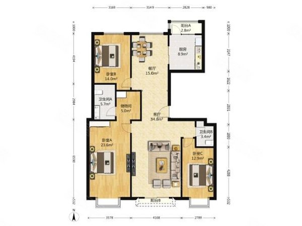 北京西城金融街北京尊府新上北京尊府三居 带车位 豪华装修!