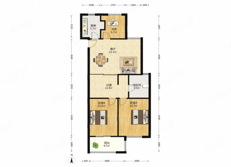 急售中央花园诚意出售改善户型三室两厅一卫