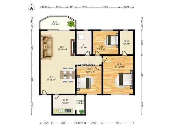 【多图】锦城花园,东风东租房,价格可以谈 锦城花园一期 中层望花园