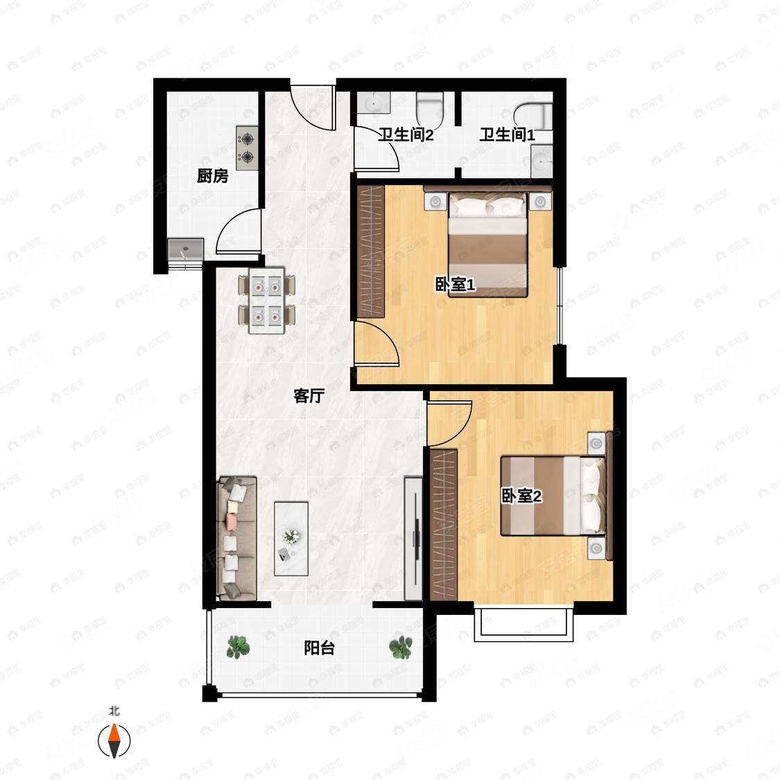 福锦花园装修好产权清晰中间楼层采光好南北通透大两居