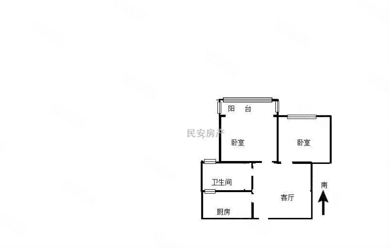 泰和苑2室1厅1卫91㎡南北35万