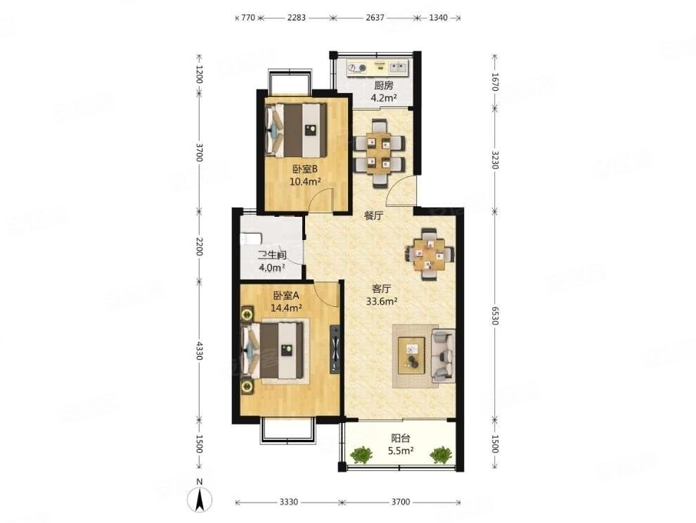 馨华苑 南北通大两房   楼层 采光无遮挡 带地下产权车位