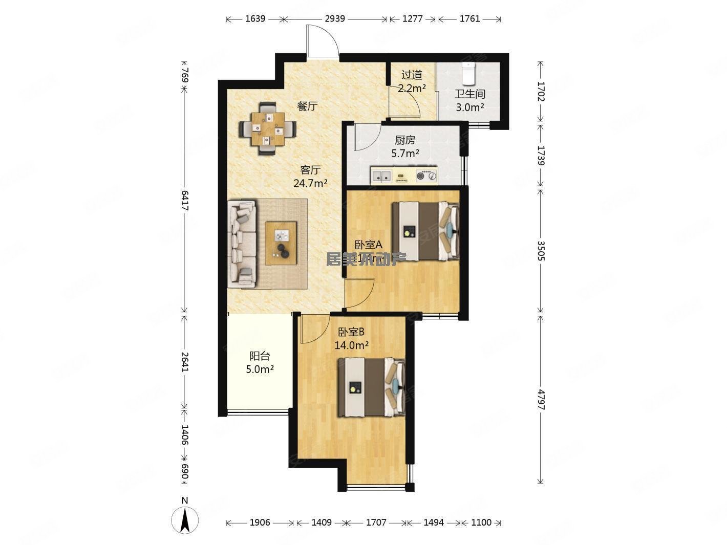 户型 拎包入住,交通方便,外国语中学可谈价,正商蓝海港湾百合湾二手房
