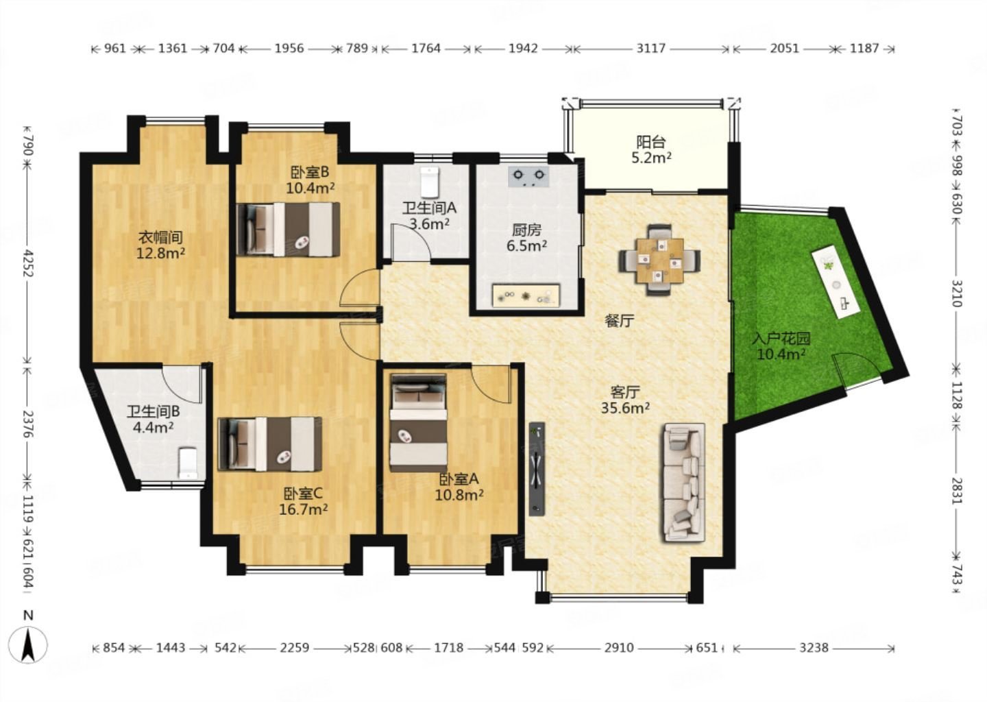 买房免代理费岭南世家荣景园3房