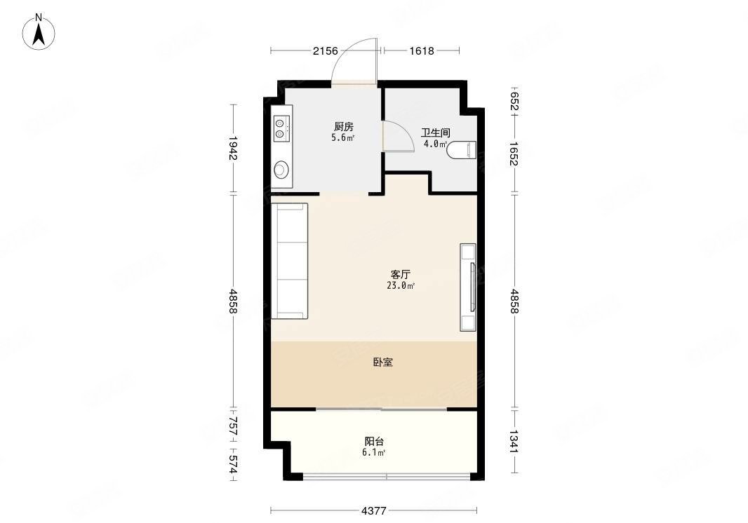 总价58万立德对面50平一室一厅一卫70年产权电梯房急售可谈