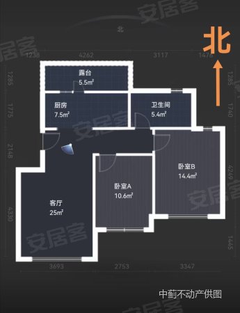 金厦龙第世家2室2厅1卫83㎡南北46万