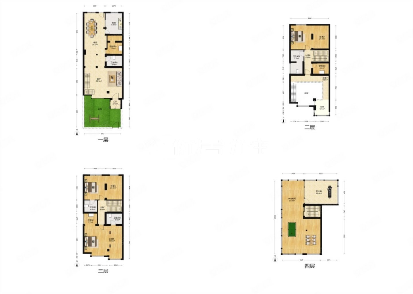 房源维护人珠江国际城联排别墅南北方便看
