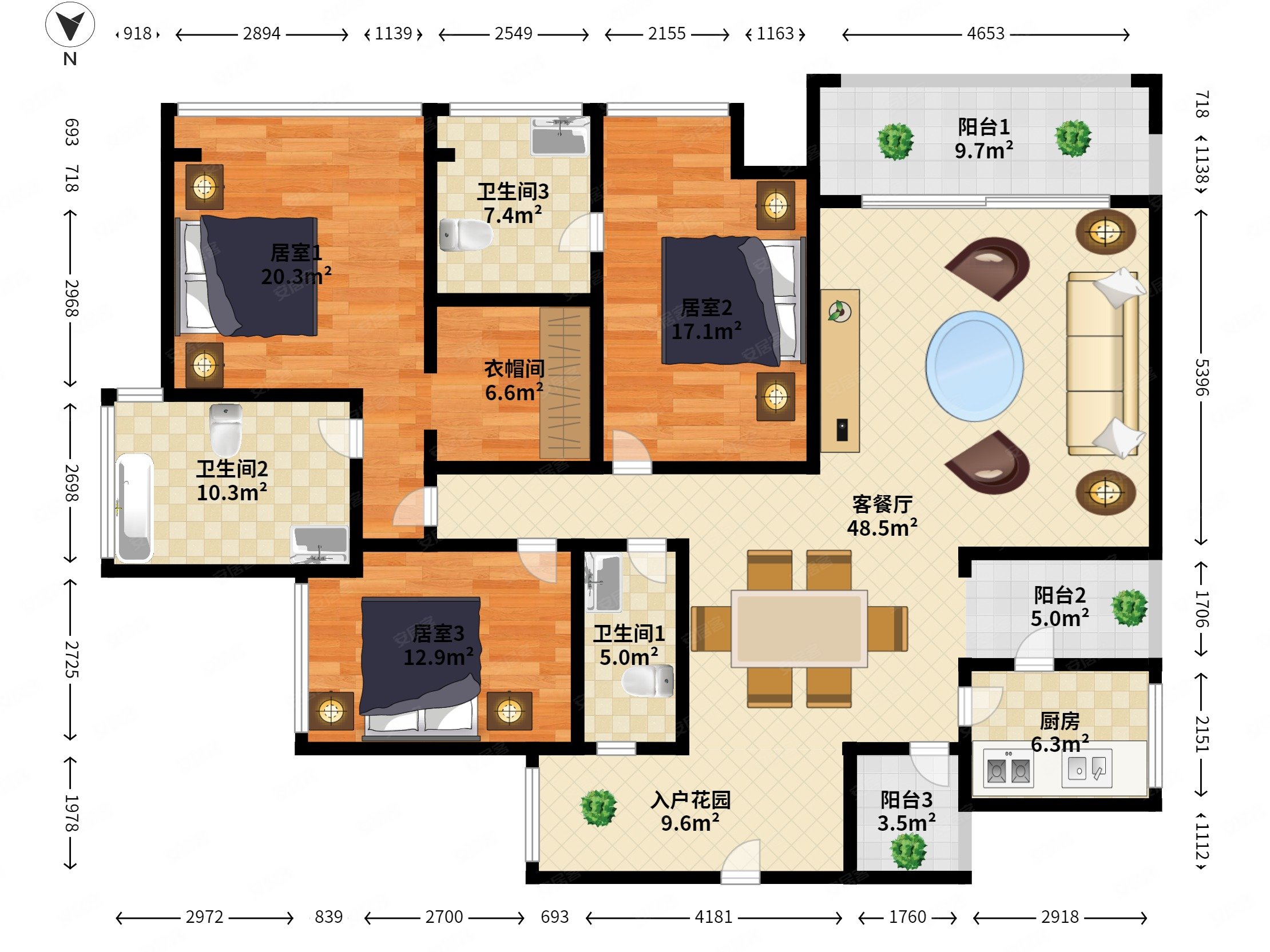 豪逸御华庭大四房好楼层价格实惠尊贵居住舒适