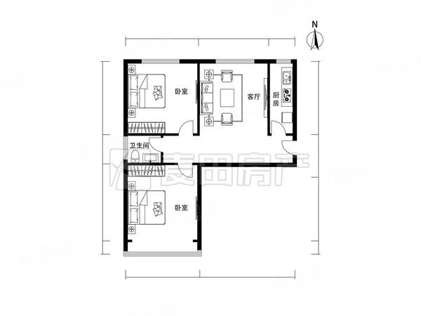 北京海淀西北旺芳怡园半齐全 71平精装两居 电梯8层 地铁16号线西北旺
