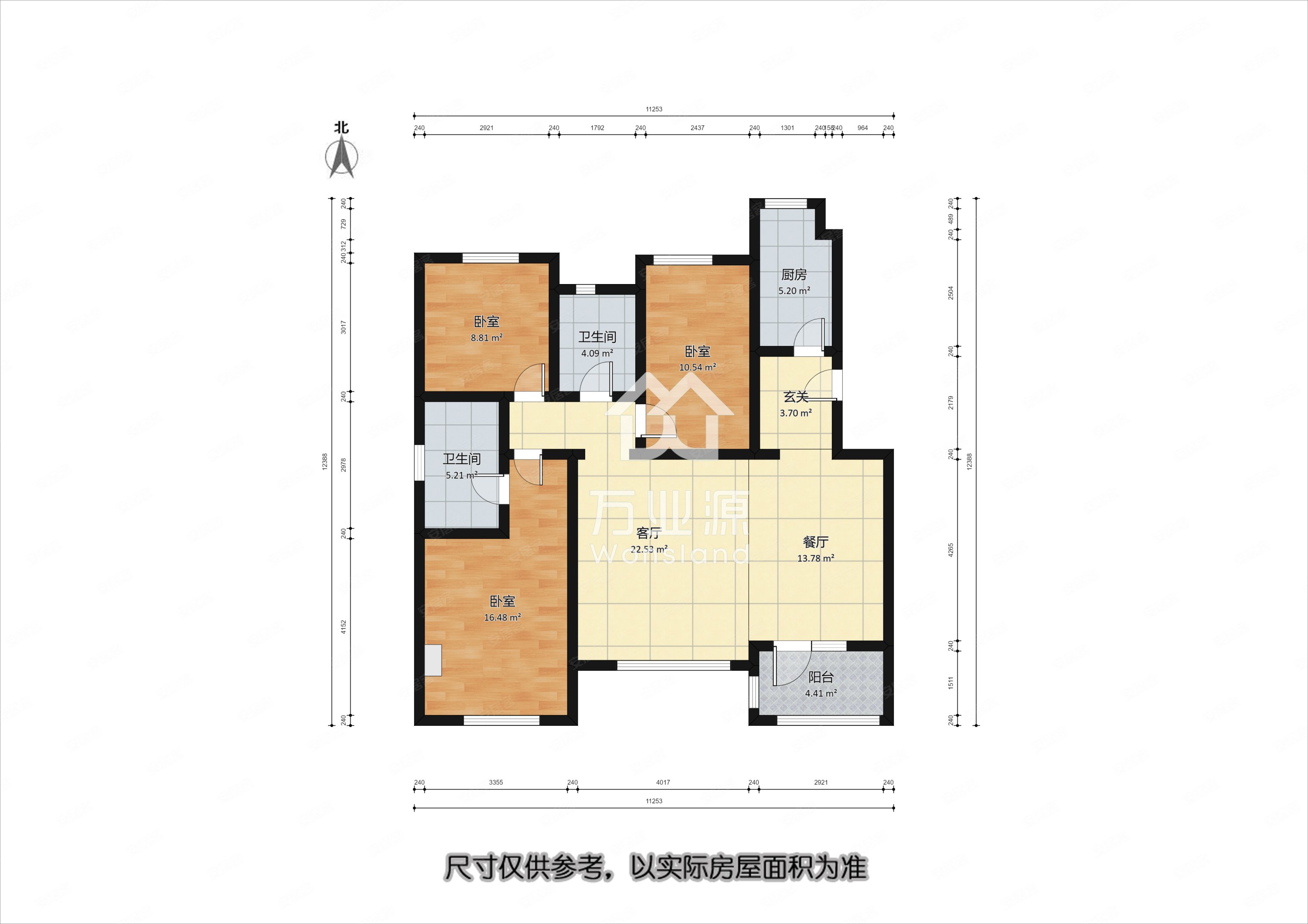 出行方便,万科锦庐(滨海)二手房,206万,3室2厅,2卫,128平米-天津安居