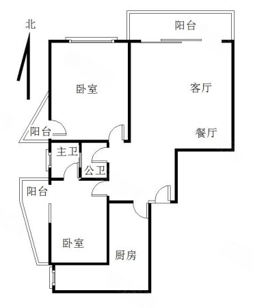 陆丰嘉园(二期)2室2厅2卫101.8㎡南北169万