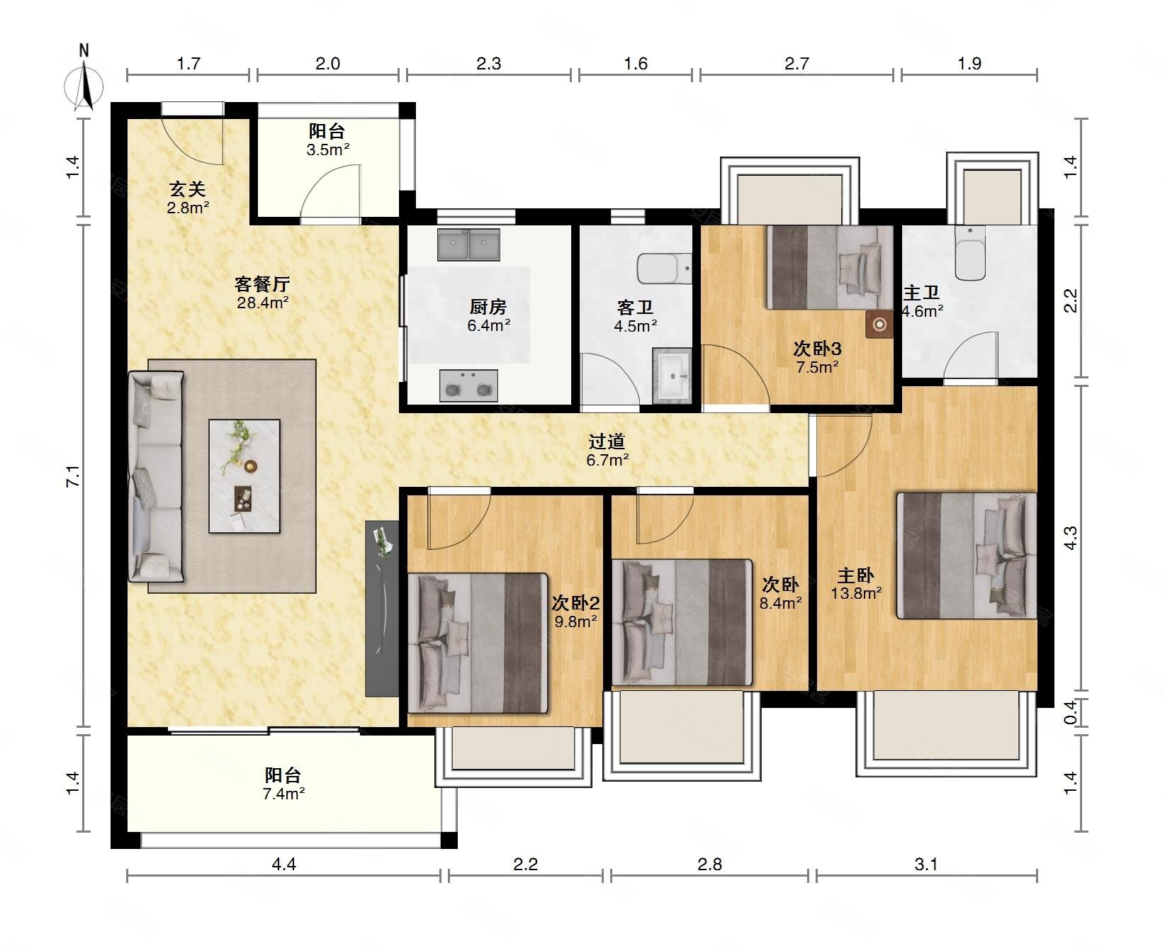 电建地产洺悦江湾装修好带电梯双卫格局临地铁产权清晰