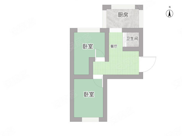 丰乐小区2室1厅1卫55.16㎡南北38万