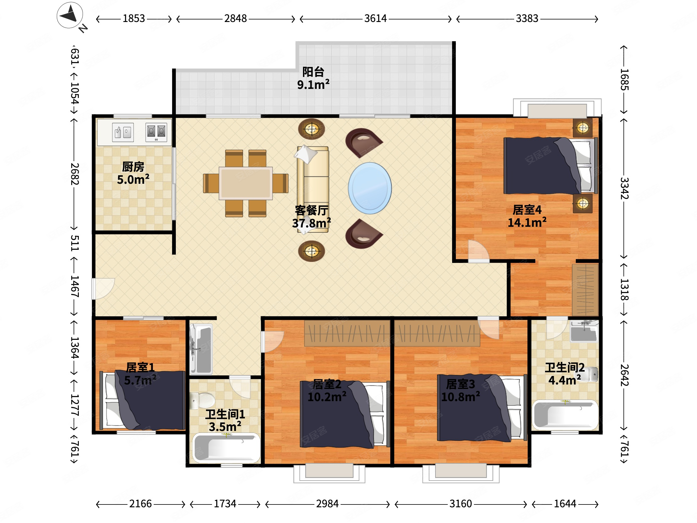 商品住宅 南北通透 双卫 高楼层采光充足 精装好房 楼龄新,万科柏悦湾