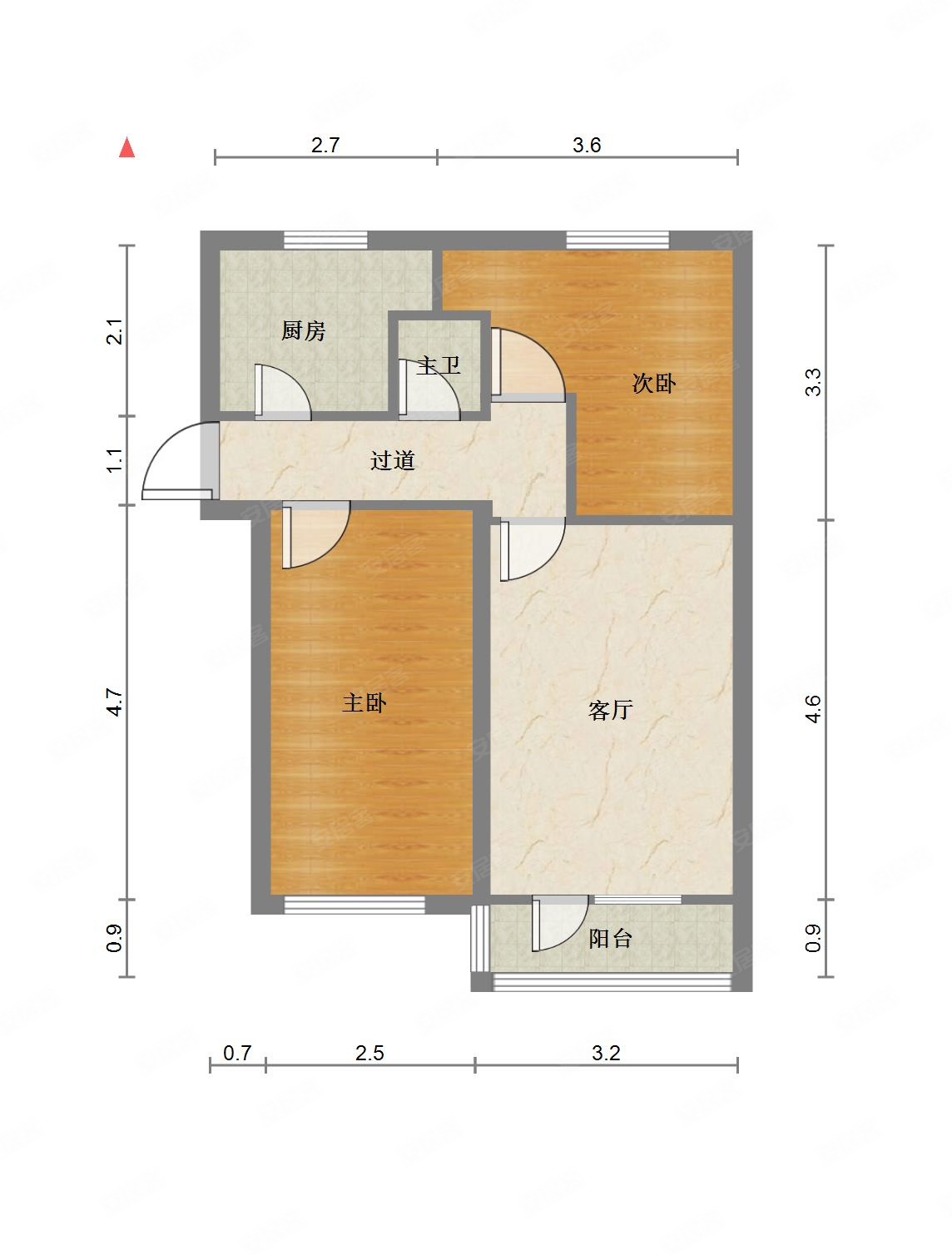 首付15万经典小户型南北通透h户型2楼可按揭随时看
