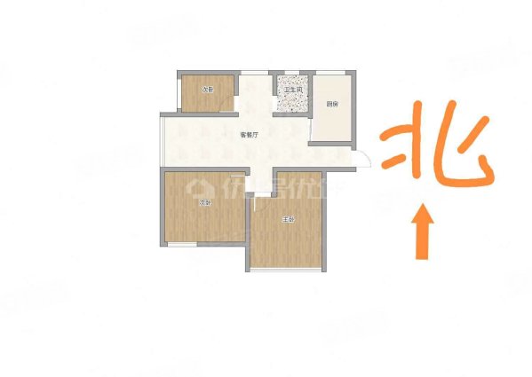 状元府第3室2厅2卫131㎡南北56万