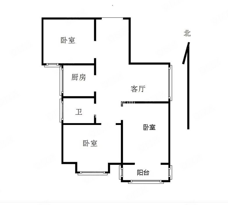 急售三居电梯房66万精装91平房本满五,天保郦景二手房,66万,3室2厅,1