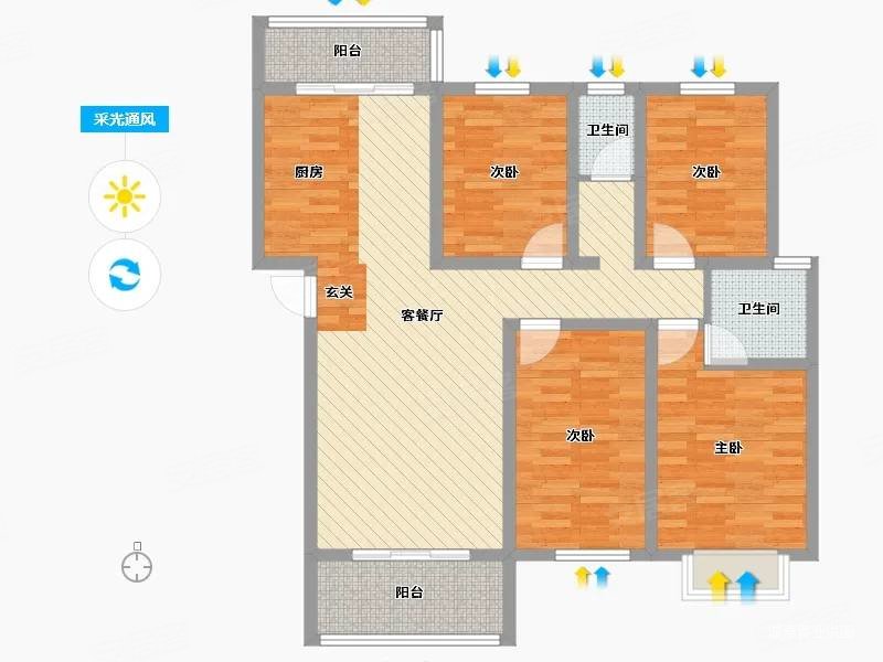 房子在中高楼层,网红夜市街旁边,证件齐全,福瑞中央公园悦府二手房,48