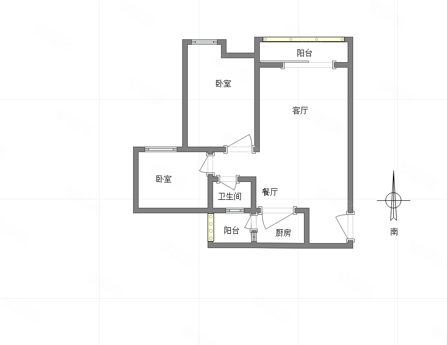 沁芳园2室2厅1卫86㎡南北88万