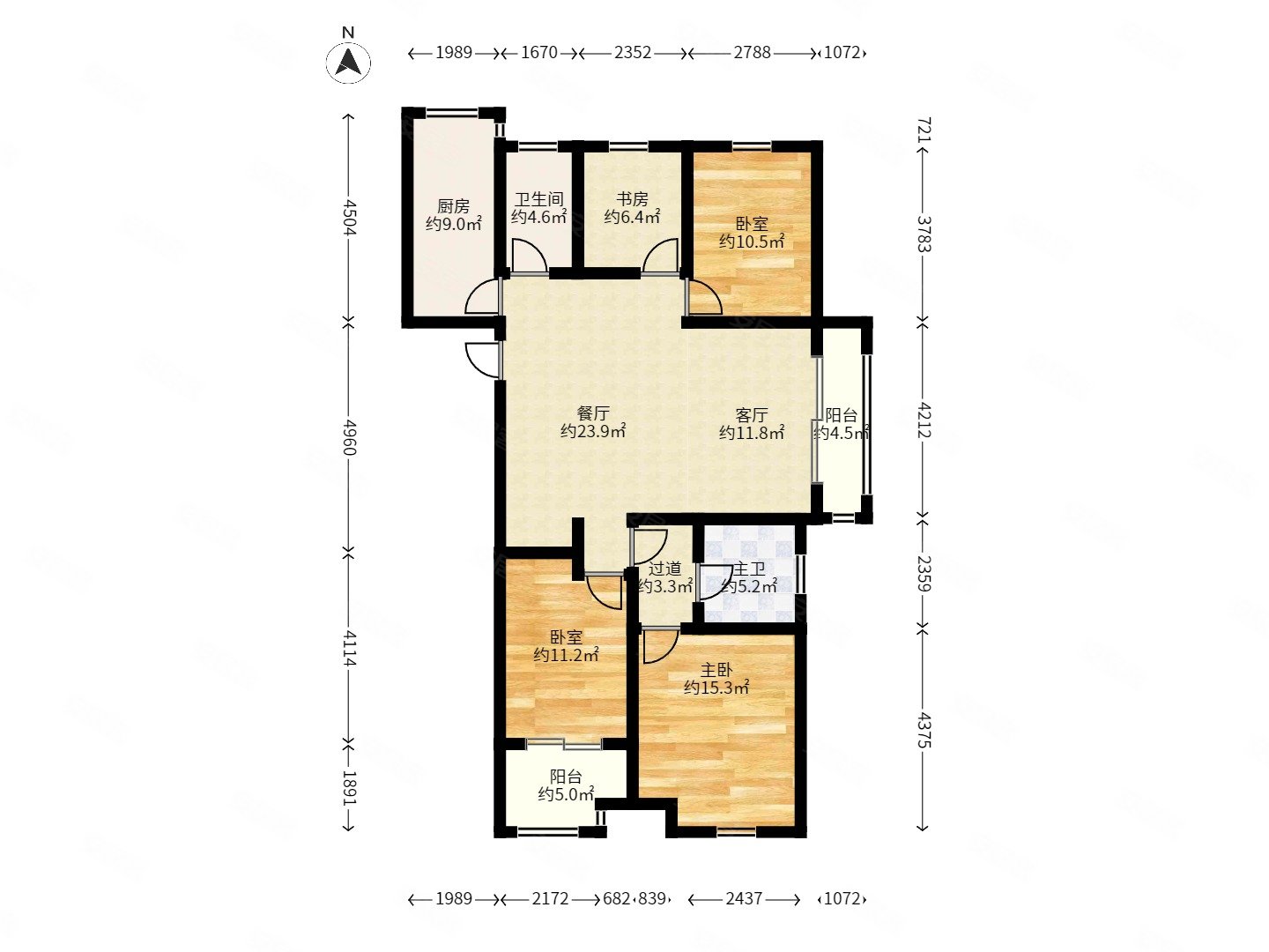 凤凰湖4房2卫 精装 家电家具全留 随时看房 前排