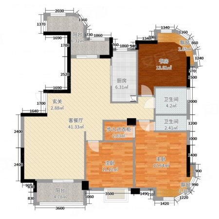 明和雅苑3室2厅2卫139.77㎡南258万