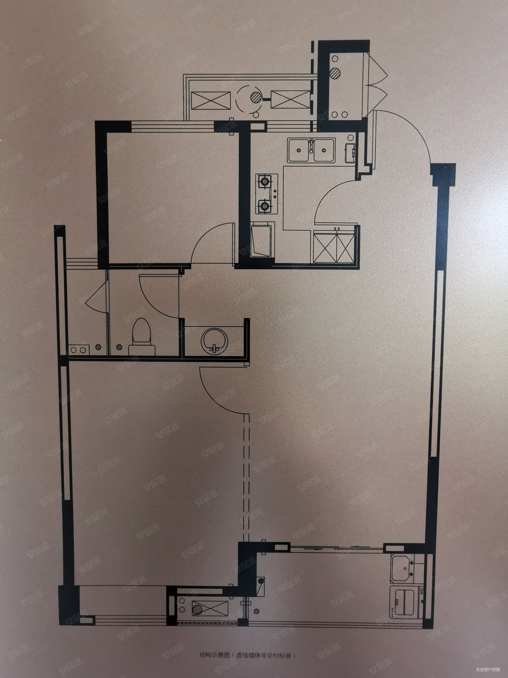 湘湖风情苑2室2厅1卫46㎡南北90万