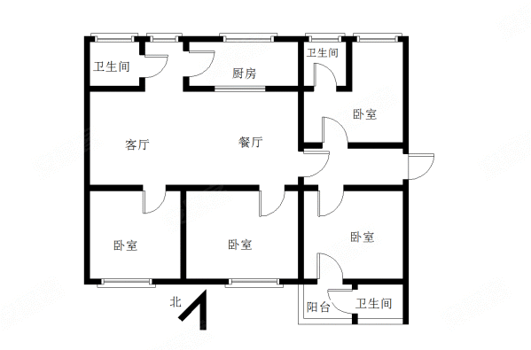 南山小区4室2厅3卫95.08㎡南302万