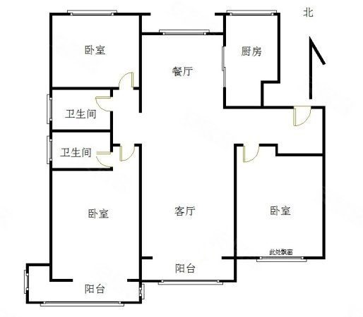 香邑溪谷玫瑰园3室2厅2卫127.7㎡南北155万