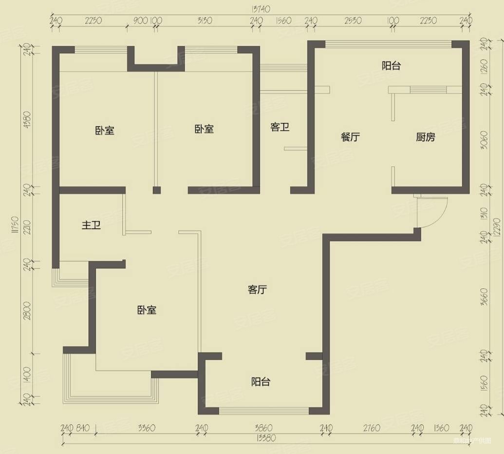 华鼎星城恒温恒氧毛坯三房两卫南北通透含车库车位200w
