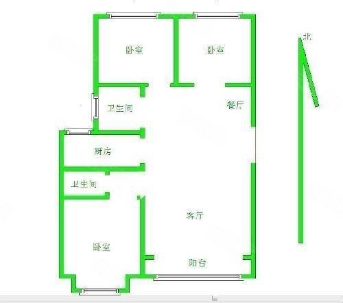 卓正上东区东第3室2厅2卫110㎡南北135万