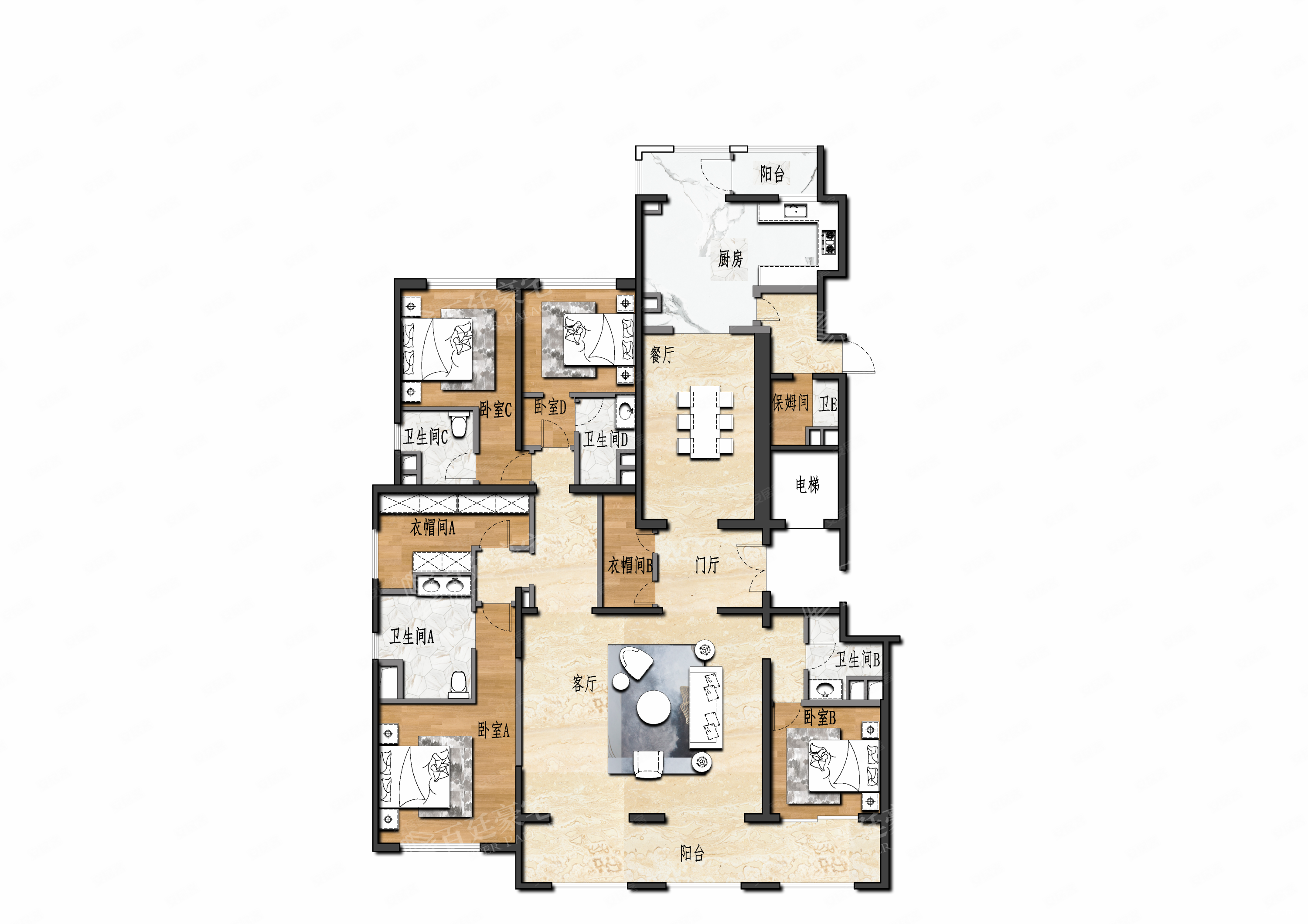 融创top系列丨总裁户型丨一梯一户丨城市大平层,融创外滩壹号院二手房