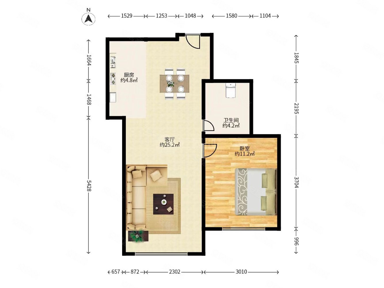 新上地铁好房长阳半岛康泽家园全阳面有钥匙