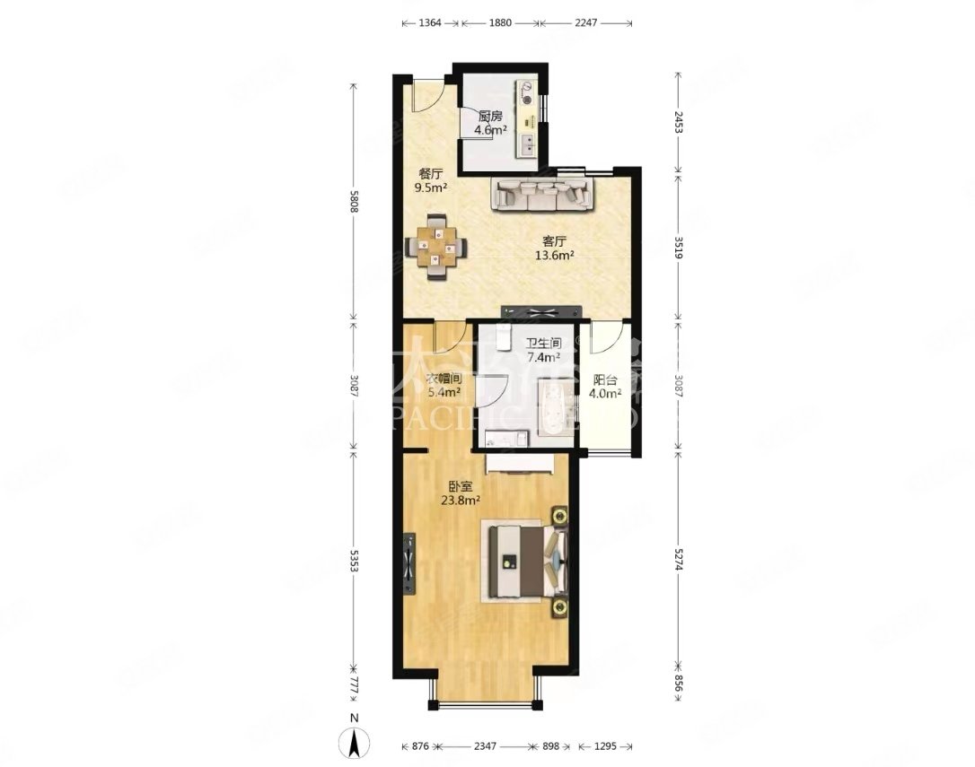 装修豪华保养好 近地铁 有电梯 交通便利 商圈成熟 正南朝向,华府樟园