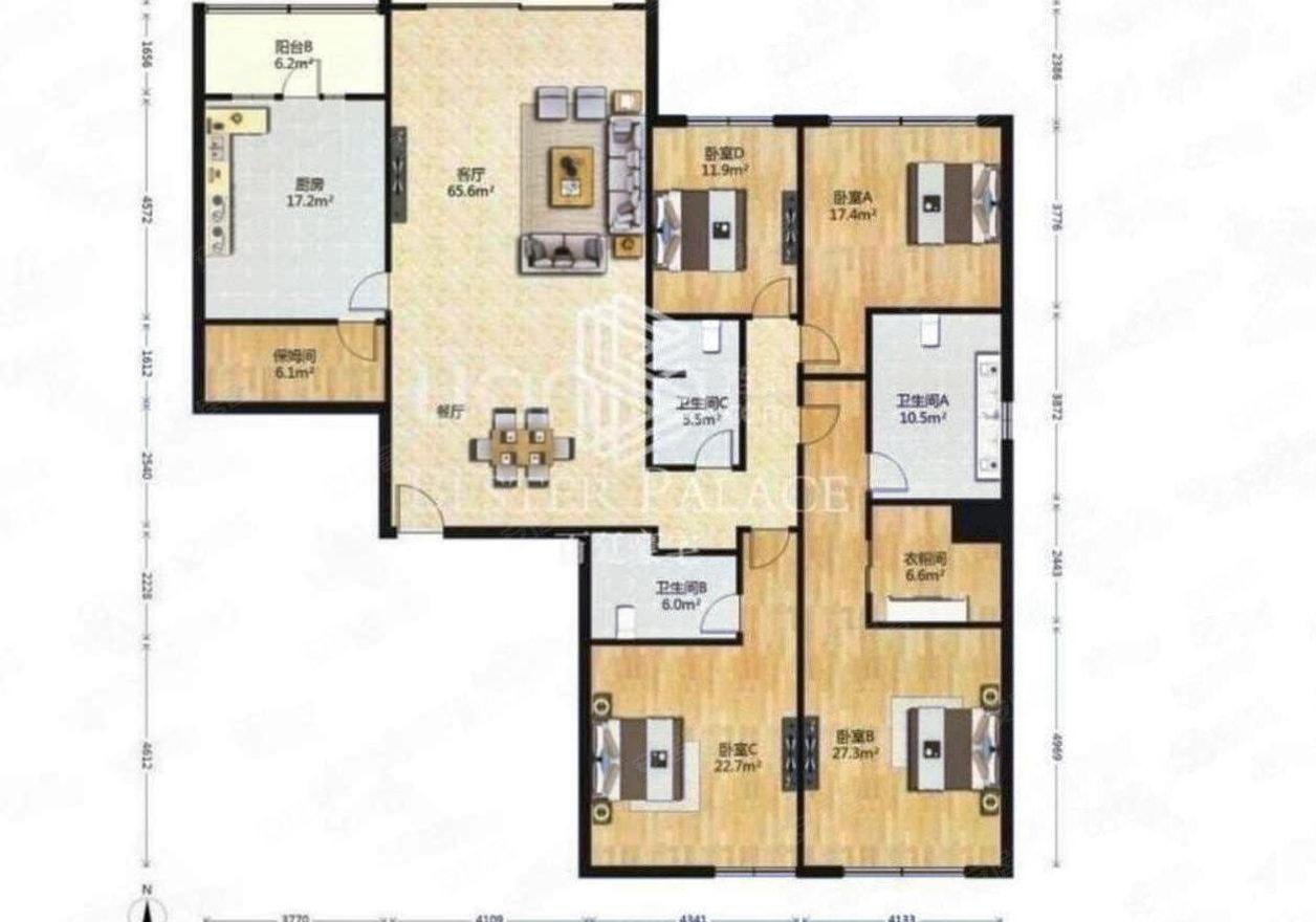 可看房,现4900迈.优雅地段,带4阳台.近卫乐园,武康大楼